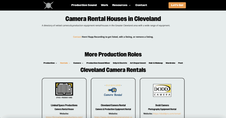 Do Multimedia Launches New Website for Henri Rapp Recording, Featuring Cleveland Production Directory